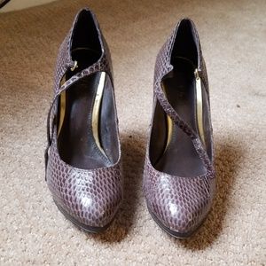 Lauren Ralph Lauren Snakeskin Platform Heels sz 6
